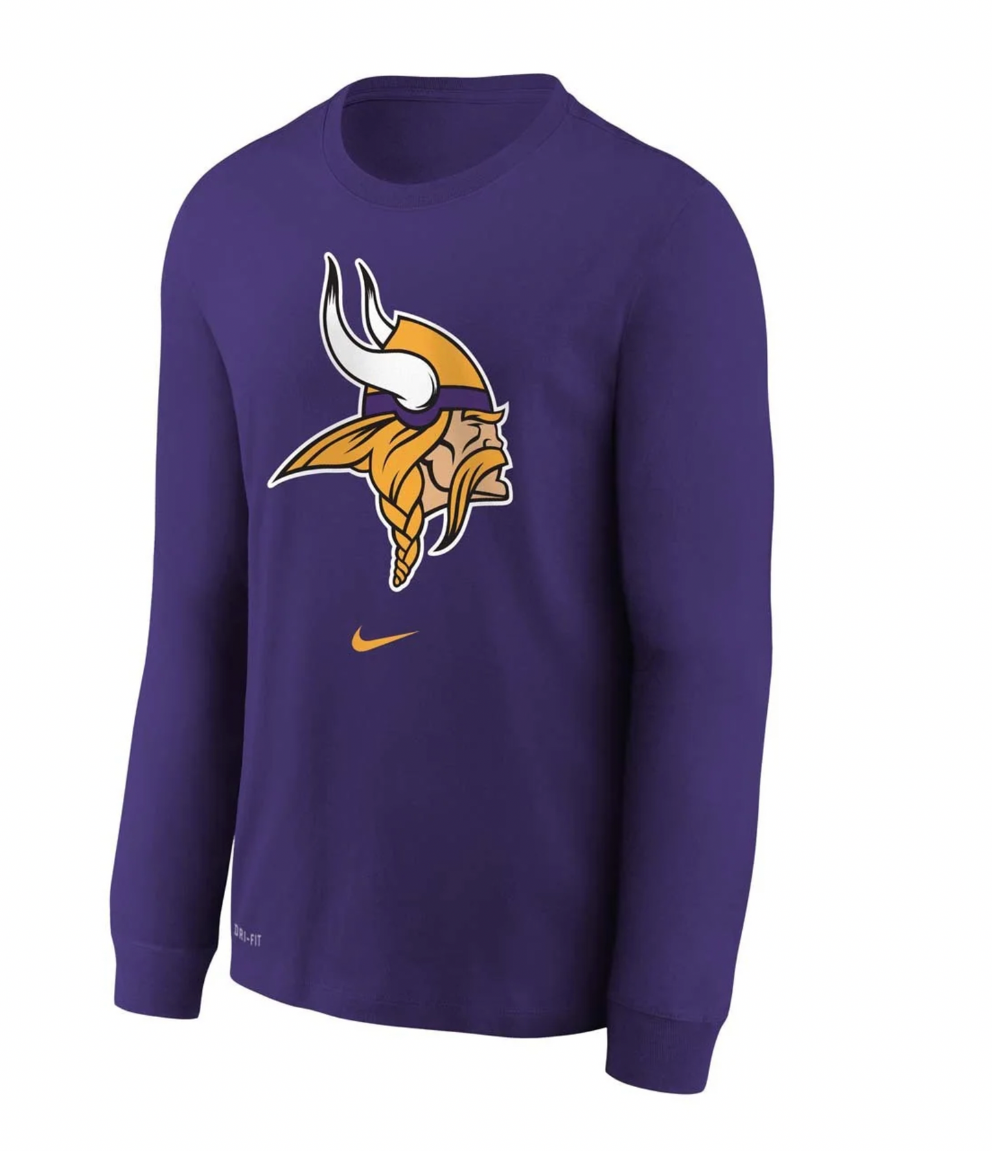 Youth Minnesota Vikings Nike Primary Logo Purple Dri-Fit Long Sleeve Tee