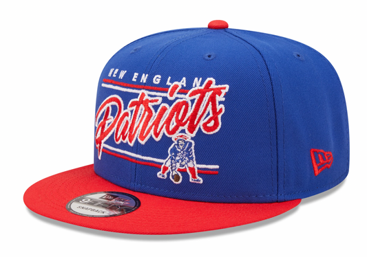 New England Patriots Historic Logo New Era Team Script 2 Tone 9FIFTY Snapback Hat