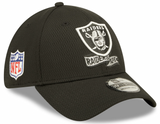 Men's Las Vegas Raiders New Era Black 2022 Sideline Coaches 39THIRTY Flex Hat - Pro Jersey Sports