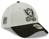 Men's Las Vegas Raiders New Era Gray/Black 2022 Sideline 39THIRTY Flex Hat - Pro Jersey Sports