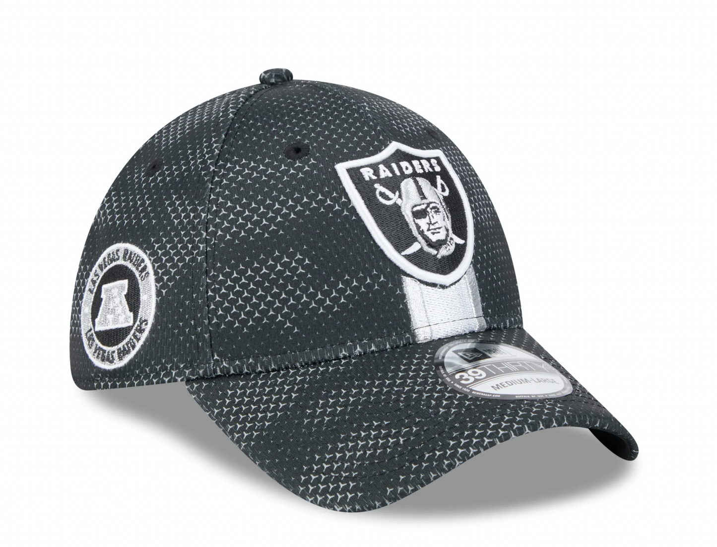 Men's Las Vegas Raiders New Era 2024 Sideline Black 39THIRTY Flex Hat