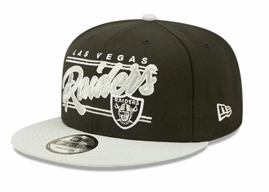 Las Vegas Raiders New Era Team Script 2 Tone 9FIFTY Snapback Hat