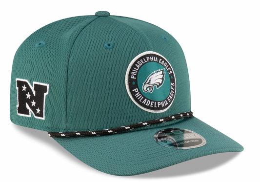 Men's Philadelphia Eagles New Era 2024 Sideline Green 9SEVENTY Adjustable Hat