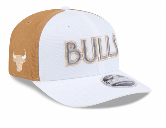 Chicago Bulls New Era 2024 City Edition White/Walnut 9SEVENTY Adjustable Hat