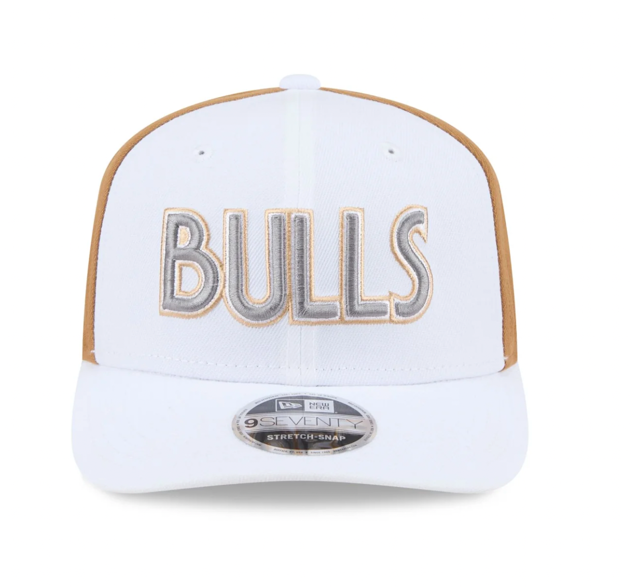 Chicago Bulls New Era 2024 City Edition White/Walnut 9SEVENTY Adjustable Hat