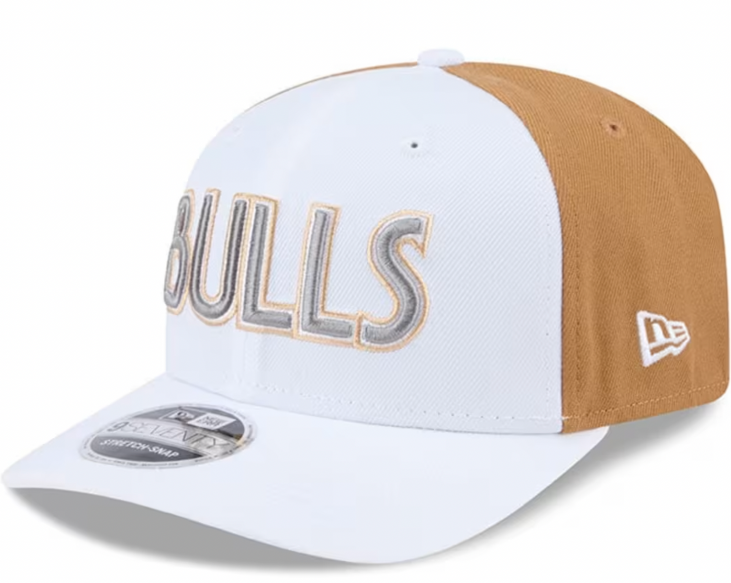 Chicago Bulls New Era 2024 City Edition White/Walnut 9SEVENTY Adjustable Hat