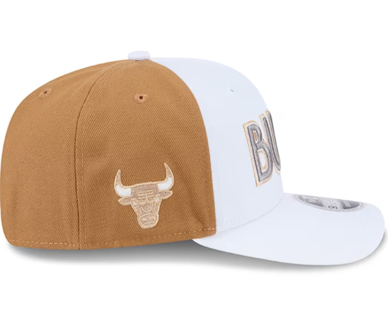 Chicago Bulls New Era 2024 City Edition White/Walnut 9SEVENTY Adjustable Hat