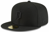 Men's Detroit Tigers New Era Tonal Black On Black 59FIFTY Fitted Hat - Pro Jersey Sports