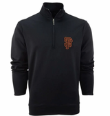 Men's San Francisco Giants Antigua Black Leader Quarter-Zip Pullover Jacket - Pro Jersey Sports