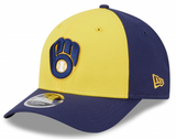 Milwaukee Brewers Navy Alternate New Era Player Replica M-Crown 9FORTY Adjustable Hat - Pro Jersey Sports