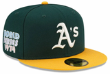 Oakland Athletics Green Classic 1974 World Series Pop Sweat New Era 59Fifty Fitted Hat - Pro Jersey Sports