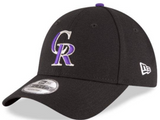 Colorado Rockies Black 9FORTY Adjustable League Cap by New Era - Pro Jersey Sports