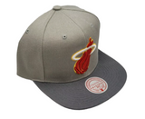 Men's Miami Heat NBA Cool Grey 3 Mitchell & Ness Snapback Hat - Pro Jersey Sports