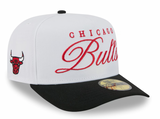Men's Chicago Bulls New Era White/Black 2025 NBA Draft A-Frame 59FIFTY Fitted Hat - Pro Jersey Sports