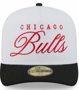 Men's Chicago Bulls New Era White/Black 2025 NBA Draft A-Frame 59FIFTY Fitted Hat - Pro Jersey Sports