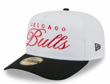 Men's Chicago Bulls New Era White/Black 2025 NBA Draft A-Frame 59FIFTY Fitted Hat - Pro Jersey Sports