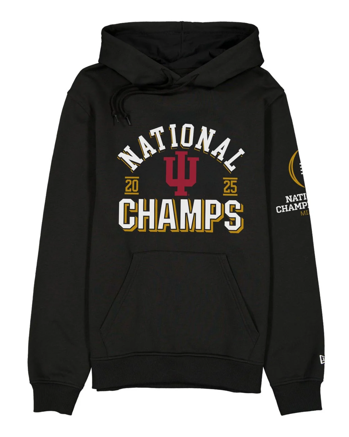 Men's Indiana Hoosiers 2025-26 National Champions Black Hoodie By New Era - Pro Jersey Sports