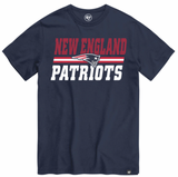 New England Patriots Mens Atlas Blue Run Thru Franklin Tee By 47' Brand - Pro Jersey Sports