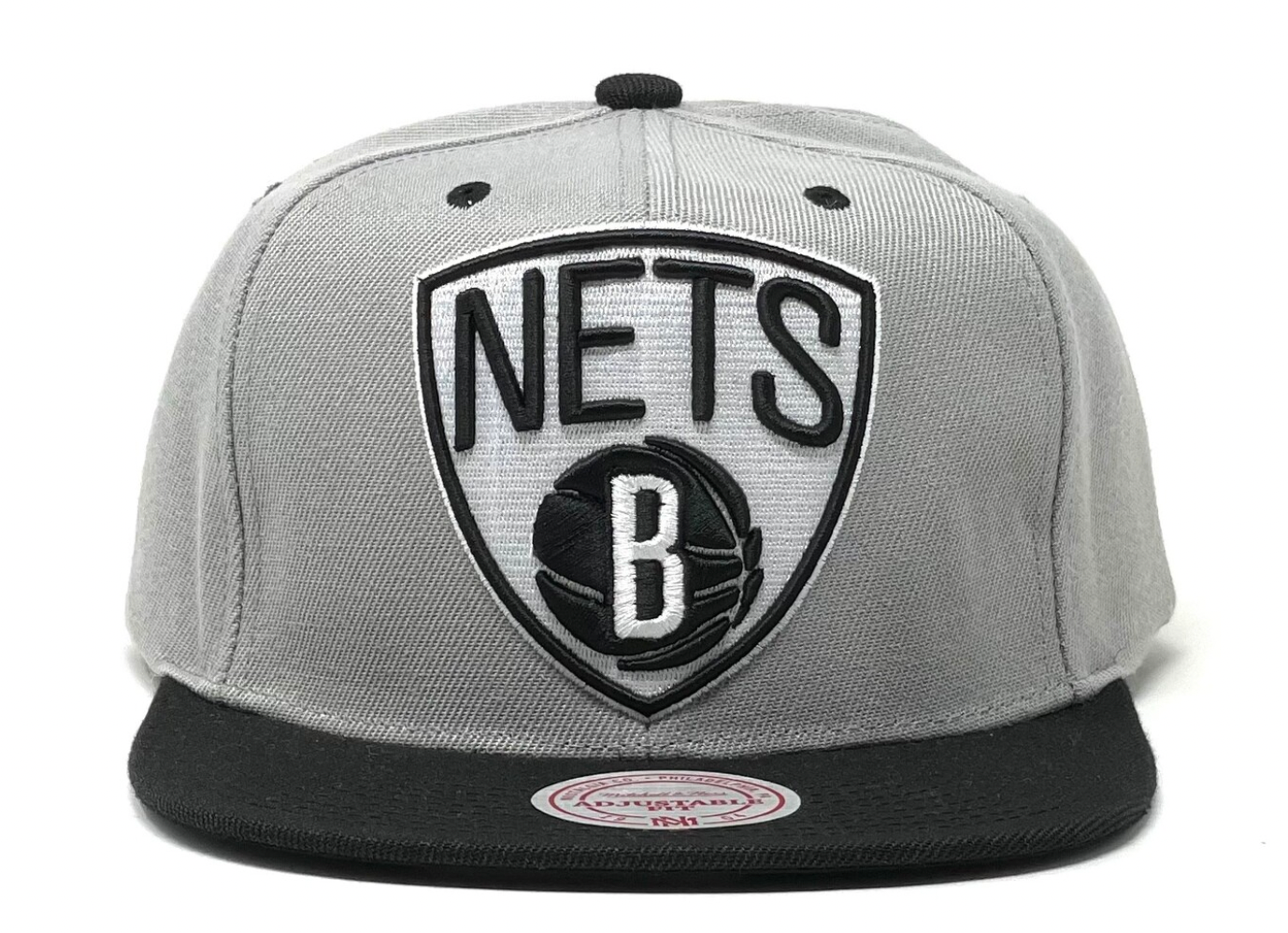 Men's Brooklyn Nets 2 Tone Gray/Black NBA XL Pop Snapback Adjustable Hat