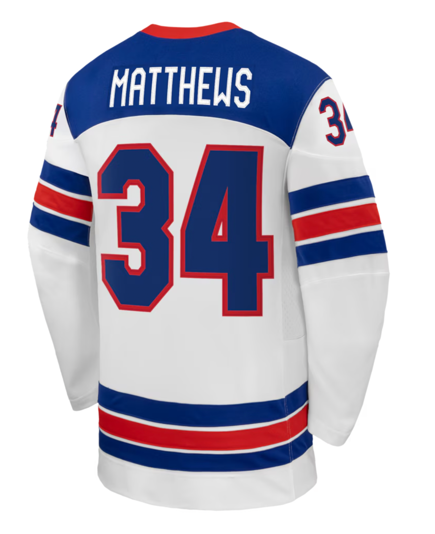 Men's Team USA Hockey Nike Auston Matthews #34 White Replica Jersey