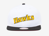 Atlanta Hawks Mitchell & Ness Hardwood Classics Reload 2.0 Snapback Hat - White/Black - Pro Jersey Sports