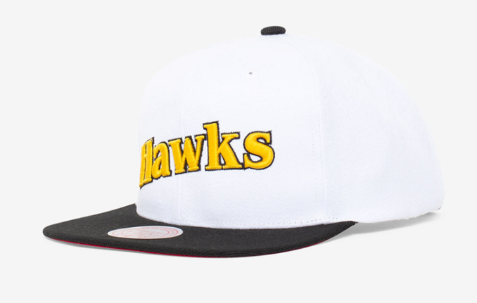 Atlanta Hawks Mitchell & Ness Hardwood Classics Reload 2.0 Snapback Hat - White/Black