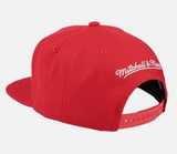 Mens NBA Atlanta Hawks Red Mitchell And Ness Basic Core Snapback Hat - Pro Jersey Sports