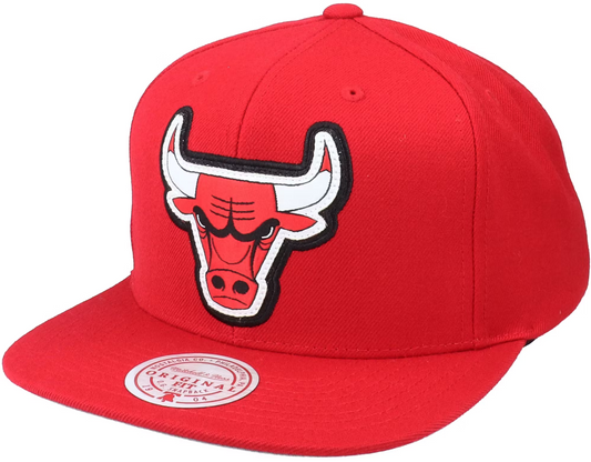 Chicago Bulls Pop Back Red Mitchell & Ness Snapback Hat