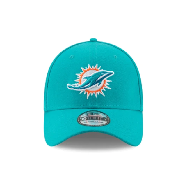 Men's Miami Dolphins New Era Aqua Team Classic 39THIRTY Flex Hat