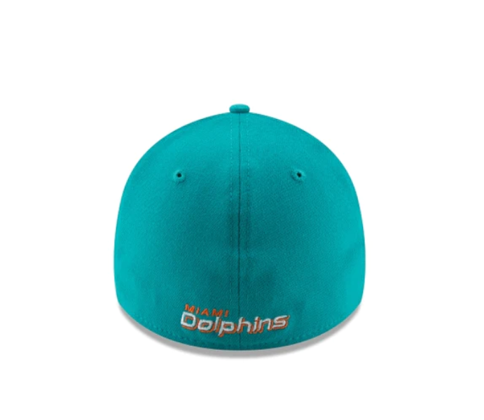 Men's Miami Dolphins New Era Aqua Team Classic 39THIRTY Flex Hat