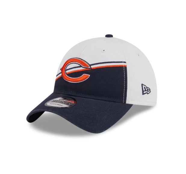 Men's Chicago Bears 2023 Sideline Secondary Logo White/Navy 9TWENTY Adjustable Hat