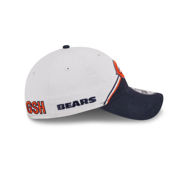 Men's Chicago Bears 2023 Sideline Secondary Logo White/Navy 9TWENTY Adjustable Hat