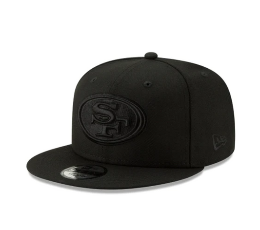 San Francisco 49ers New Era Black Tonal Basic 9FIFTY Snapback Hat