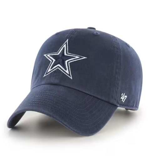 Dallas Cowboys '47 Brand Mens Navy Clean Up Adjustable Hat