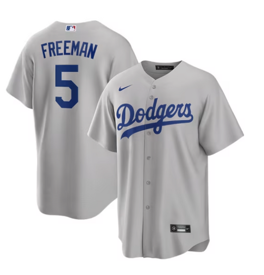 Youth Freddie Freeman Los Angeles Dodgers Road Grey Replica Player Jersey