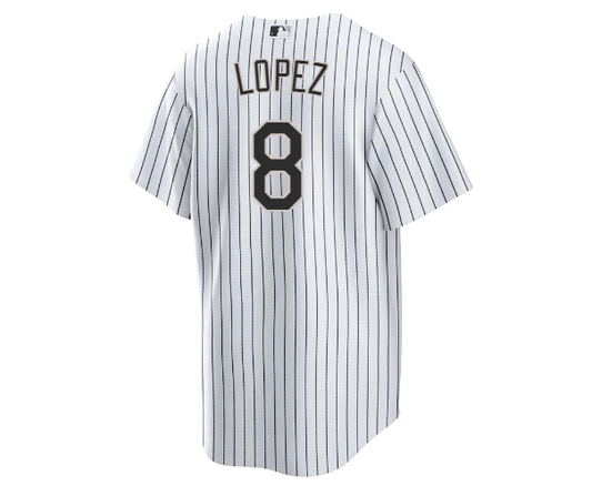 Men's Chicago White Sox Nicky Lopez Nike Home White Premium Replica Player Name Jersey