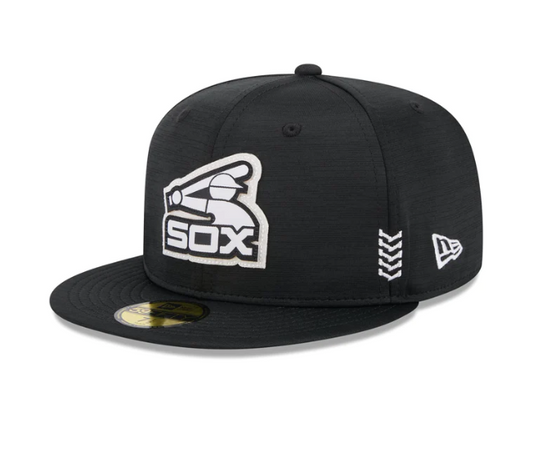 Chicago White Sox New Era Black & White 2024 Clubhouse 59FIFTY Fitted Hat
