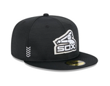 Chicago White Sox New Era Black & White 2024 Clubhouse 59FIFTY Fitted Hat - Pro Jersey Sports
