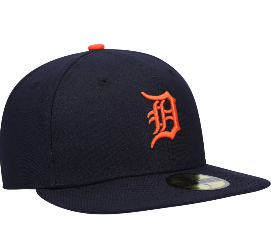 Men's Detroit Tigers New Era Navy Road Authentic Collection On-Field Logo 59FIFTY Fitted Hat