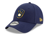 Men's Milwaukee Brewers New Era Navy Game The League 9FORTY Adjustable HatHat - Pro Jersey Sports