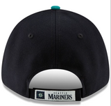 Men's Seattle Mariners New Era Navy/Aqua League 9FORTY Adjustable Hat - Pro Jersey Sports