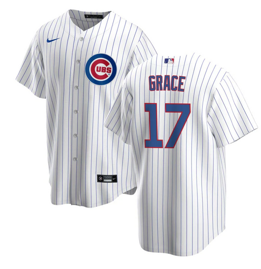 NIKE Men's Mark Grace Chicago Cubs White Home Premium Twill Replica Jersey