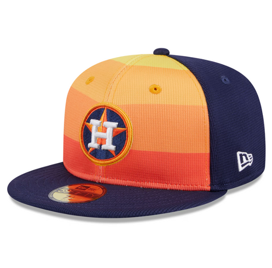 Men's Houston Astros New Era Navy 2024 Batting Practice 59FIFTY Fitted Hat