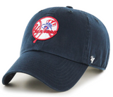 Men's New York Yankees Navy Secondary Logo Cleanup Adjustable Hat By '47 brand - Pro Jersey Sports