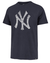 New York Yankees Men’s 47 Brand Cooperstown Atlas Blue Premier Franklin T-Shirt Tee - Pro Jersey Sports