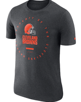 Men's Nike Gray Cleveland Browns Sideline Property Of Performance T-Shirt - Pro Jersey Sports