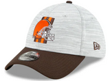 Cleveland Browns 2021 Training Camp On Field Gray/Brown New Era 39THIRTY Flex Fit Hat - Pro Jersey Sports