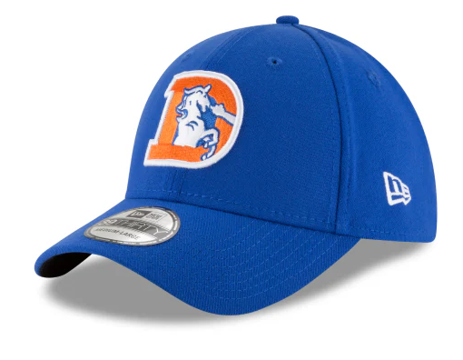 Men's Denver Broncos Alternate Logo New Era Blue Team Classic 39THIRTY Flex Hat