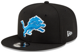 Detroit Lions New Era Black Primary Logo Basic 9FIFTY Adjustable Hat - Pro Jersey Sports