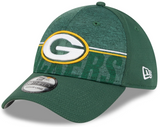 Men's Green Bay Packers New Era NFL 2023 Training Camp Green Primary Logo 39THIRTY Flex Fit Hat - Pro Jersey Sports